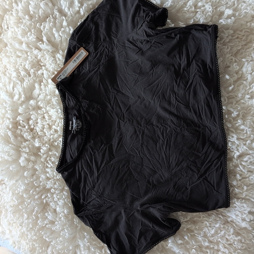 SKIMS Fits Everybody Super Cropped Picot T-Shirt Medium